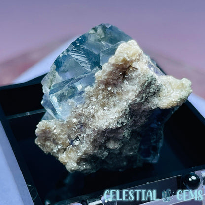 RARE Yaogangxian Colour-Zoned Fluorite with Mica + Chlorite Mini Cluster Specimen