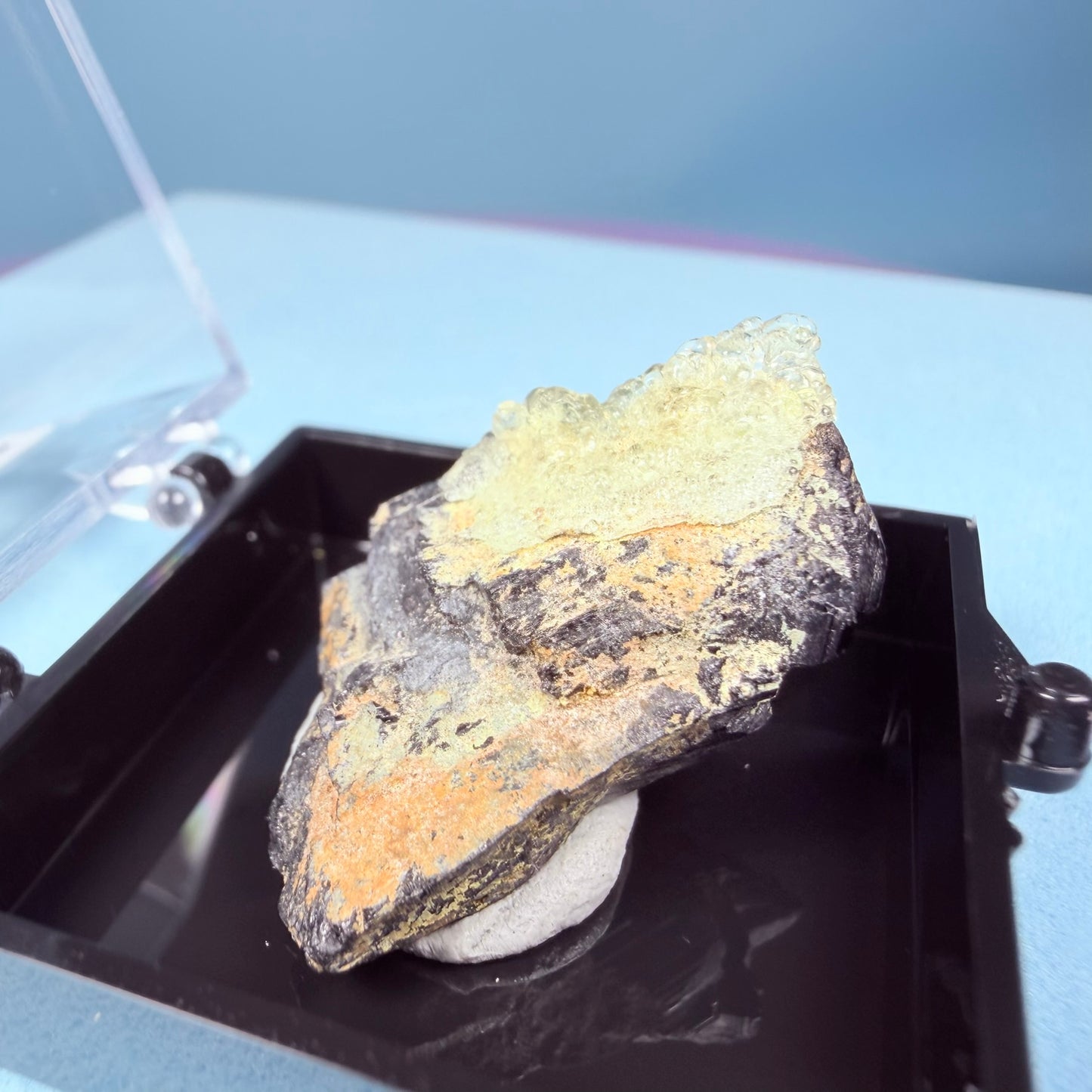 Hyalite Opal Crystal Specimen in Box