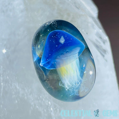 Glass Blown Jellyfish Mini Cabochon/Bead A