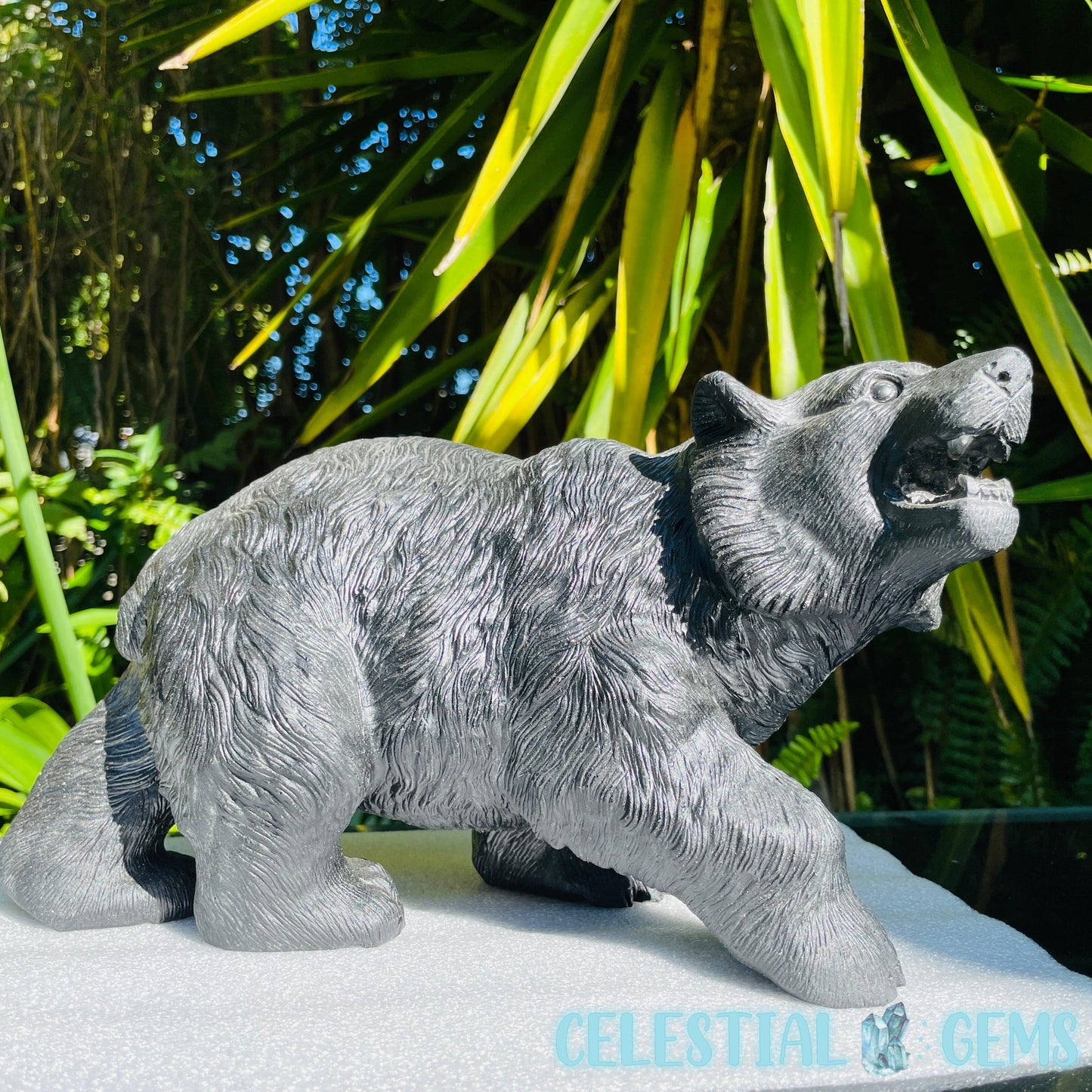 Obsidian Black Bear Giant Carving
