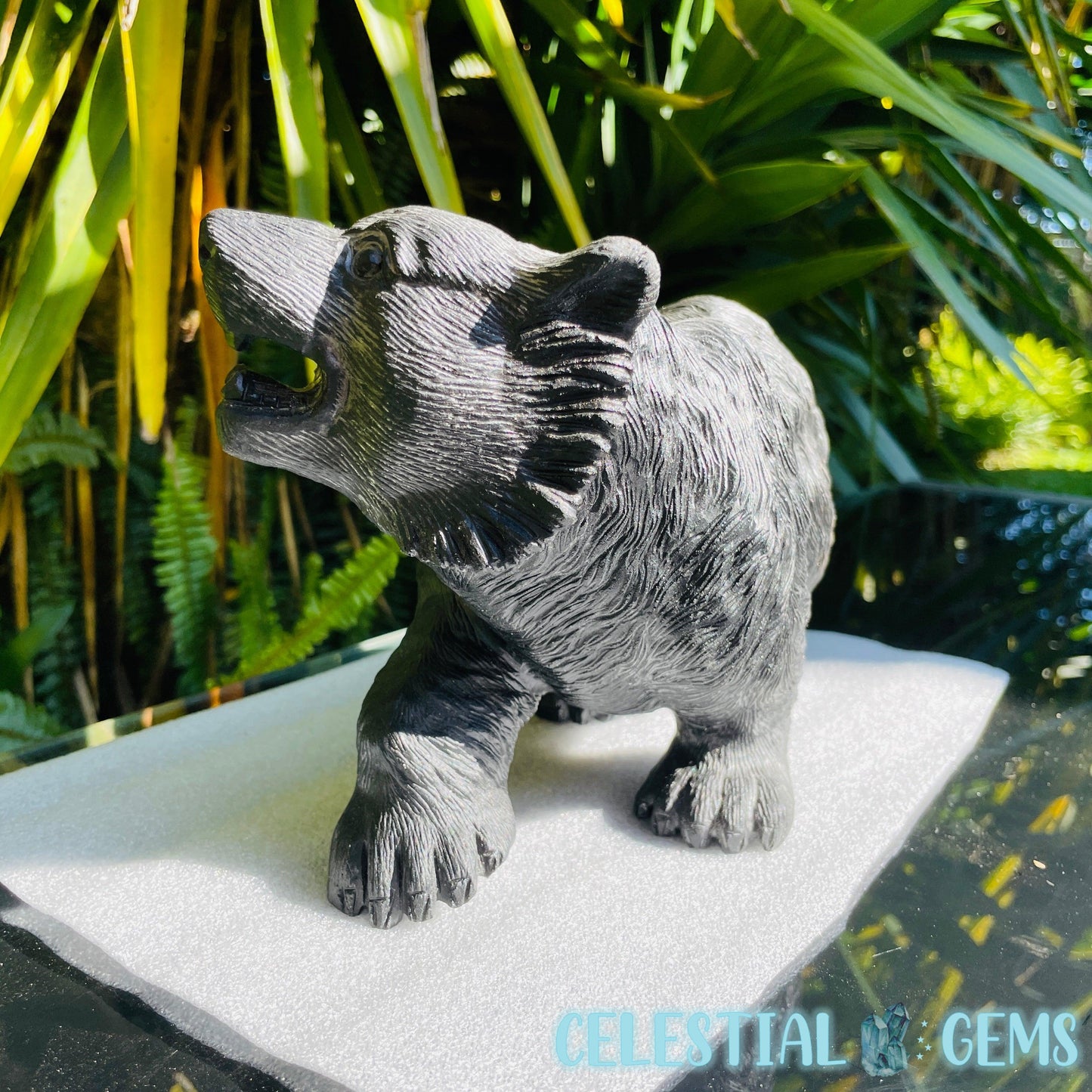 Obsidian Black Bear Giant Carving