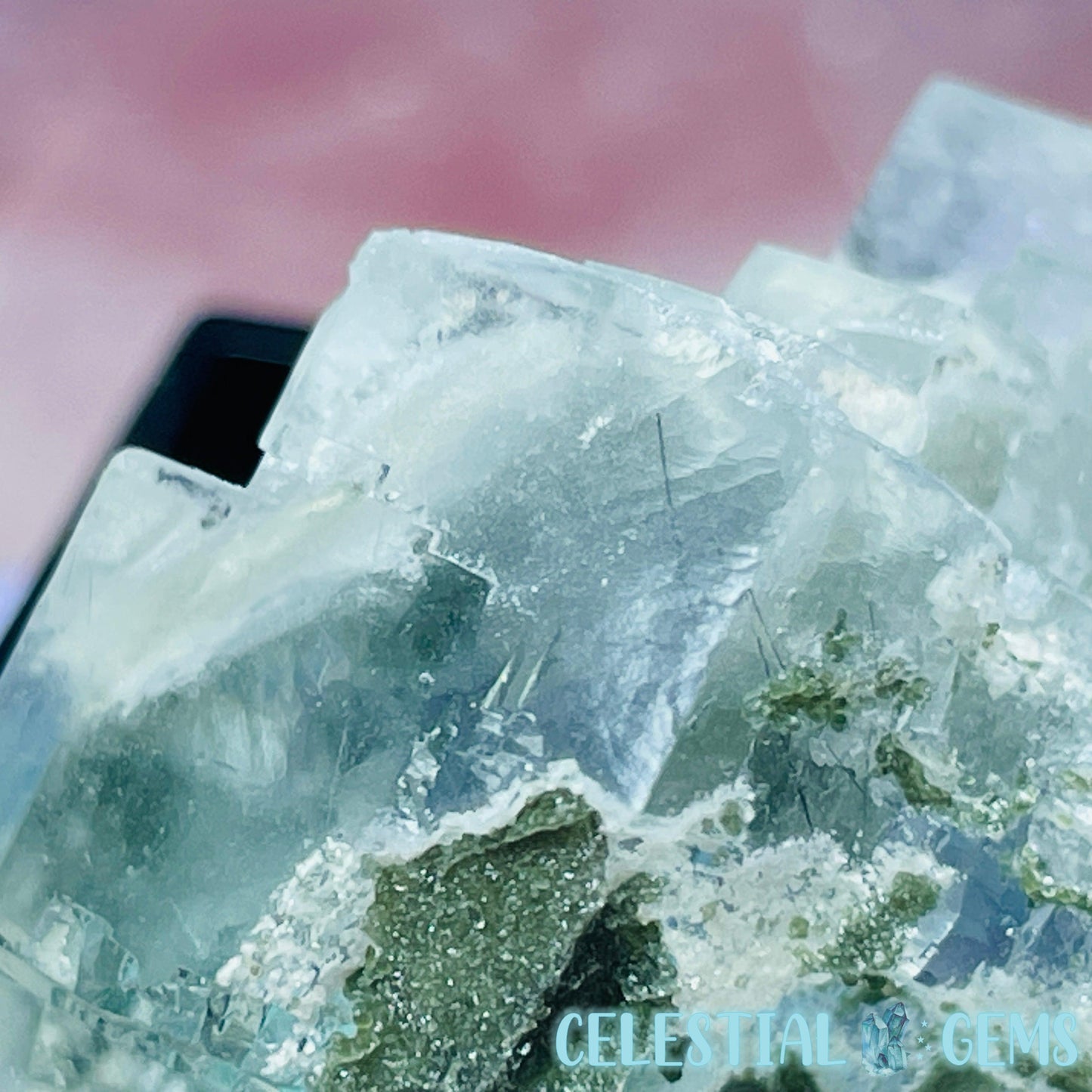 RARE Yaogangxian Colour-Zoned Fluorite with Chlorite + Mica Mini Cluster Specimen