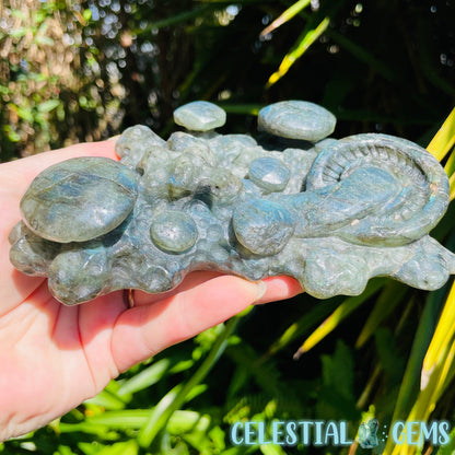 Labradorite Mushroom Troop Large Carving