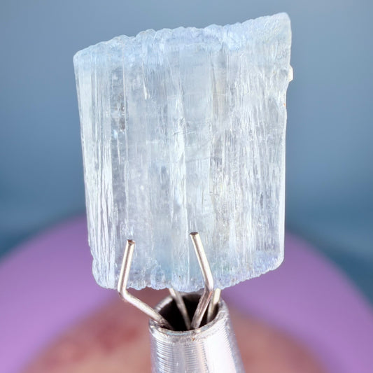 Aquamarine (Scandium-Rich) Crystal Specimen in Box