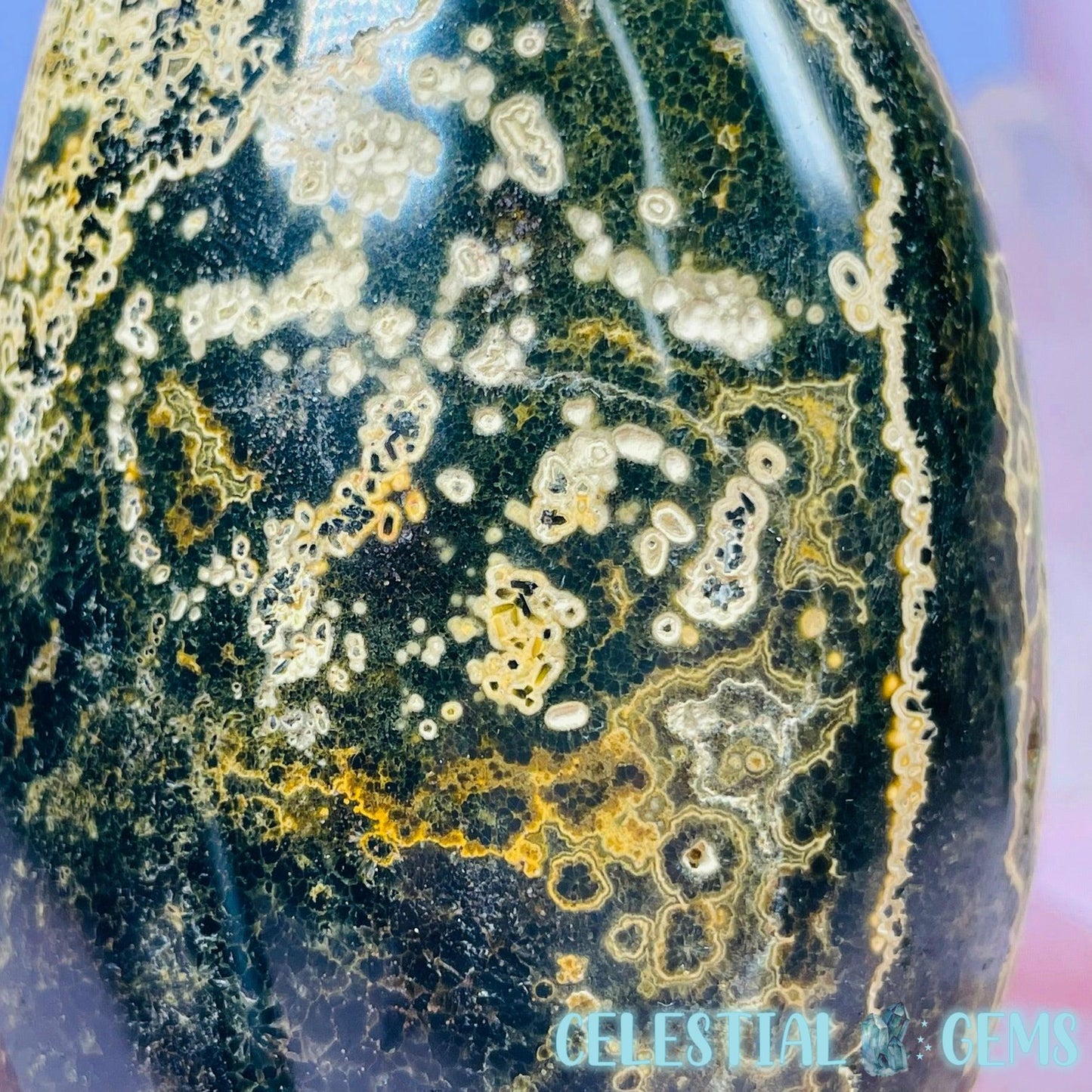 Orbicular Ocean Jasper Medium Freeform