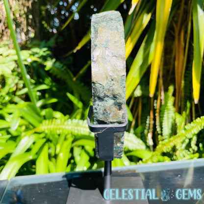 Amethyst Cluster Geode Large Slice on Stand