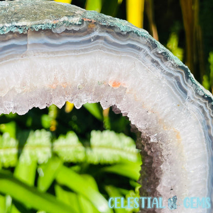 Amethyst Cluster Geode Large Slice on Stand