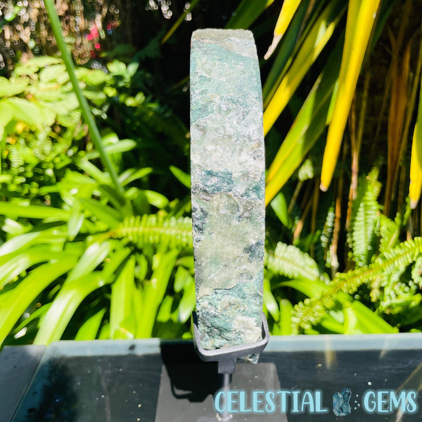 Amethyst Cluster Geode Large Slice on Stand