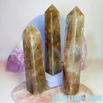 Fire (Hematoid) Quartz Obelisk Large Tower