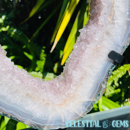 Amethyst Cluster Geode Large Slice on Stand