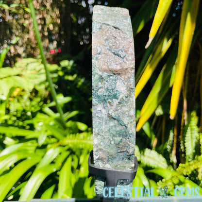 Amethyst Cluster Geode Large Slice on Stand