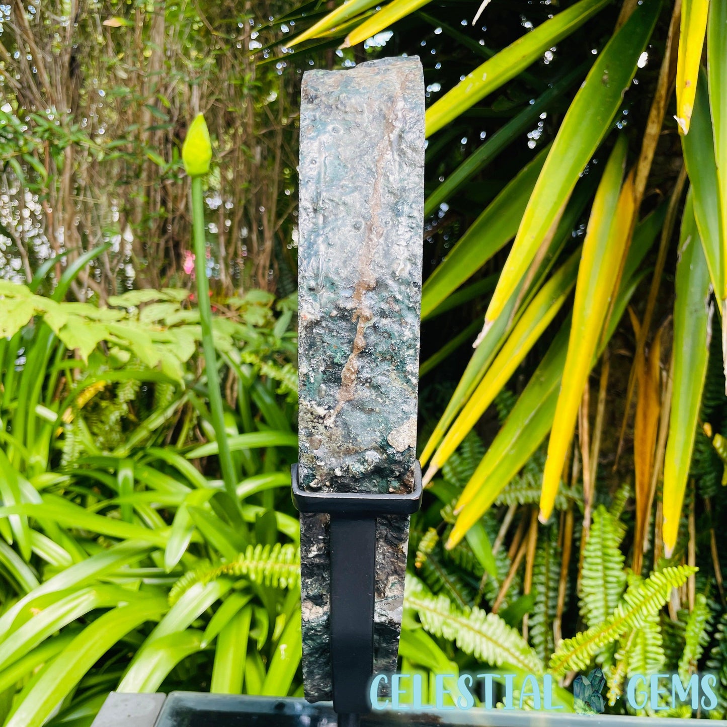 Amethyst Cluster Geode XL Slice on Stand