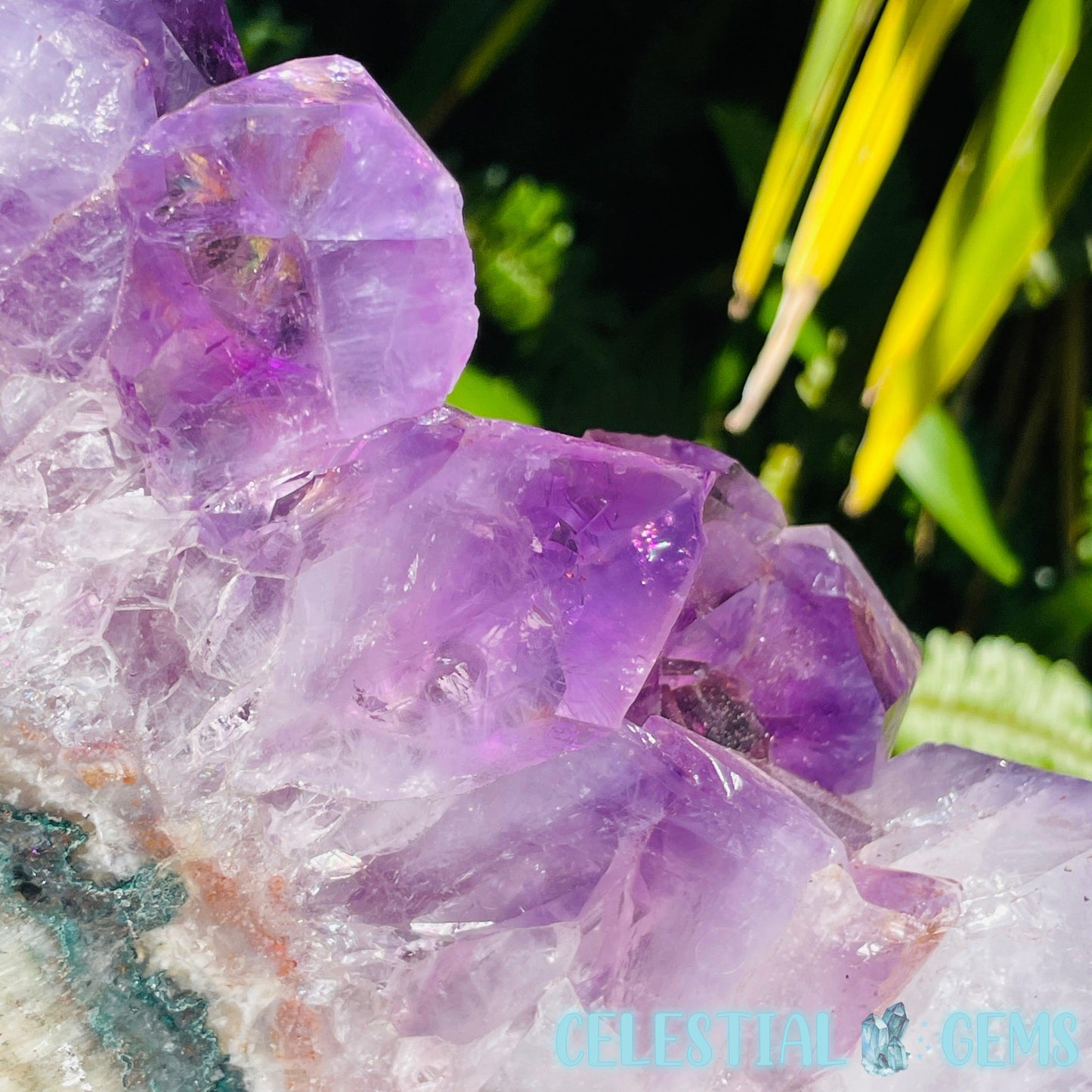 Amethyst Cluster Geode XL Slice on Stand