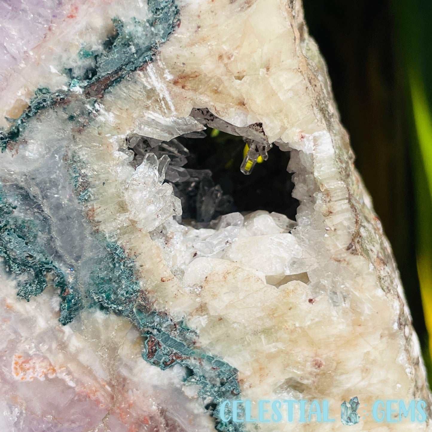 Amethyst Cluster Geode XL Slice on Stand