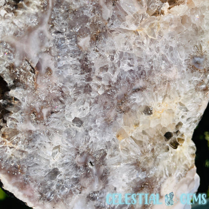 Pink Amethyst Large Semi-Polished Slice on Stand