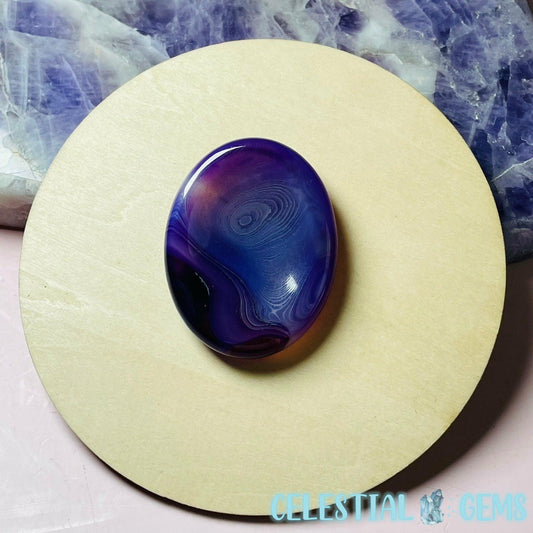 Dyed Purple Agate Worrystone