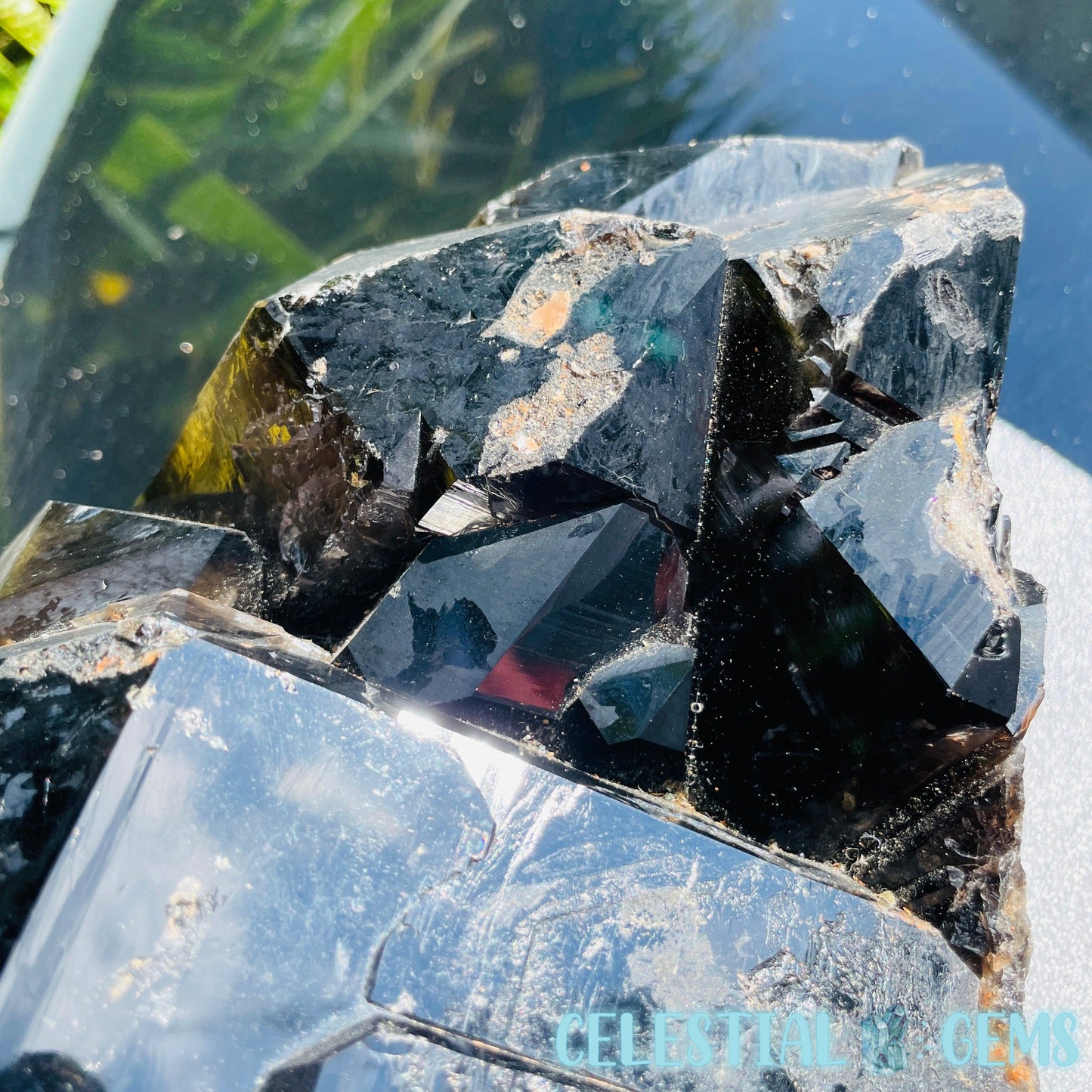 Black Smoky Quartz XL Cluster
