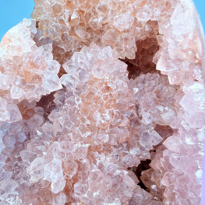 Druzy Pink Amethyst Flower Agate Medium Flame Freeform (Video)