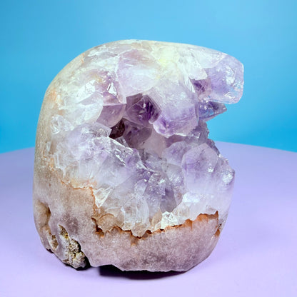 Druzy Purple Amethyst Flower Agate Medium Freeform (Video)