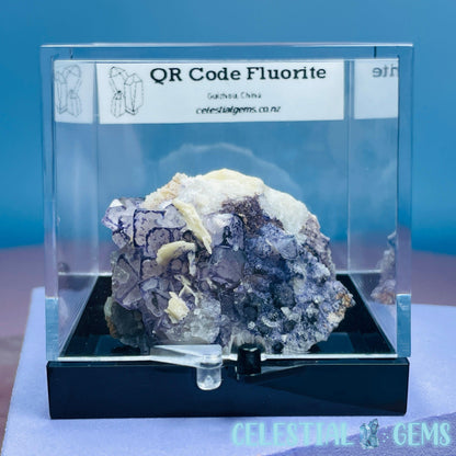 QR Code Fluorite Small Cluster Specimen