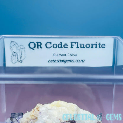 QR Code Fluorite Small Cluster Specimen