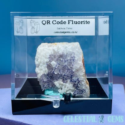 QR Code Fluorite Small Cluster Specimen