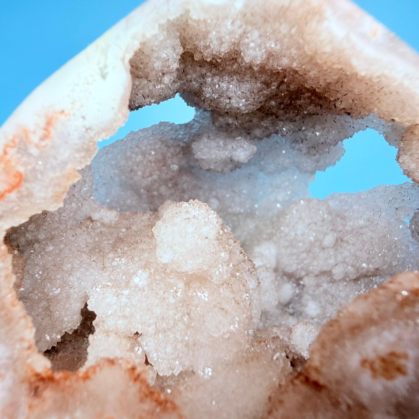 Druzy Pink Amethyst Flower Agate Medium Flame Freeform (Video)
