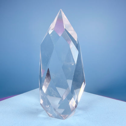 Clear Quartz Faceted Flame Small Freeform