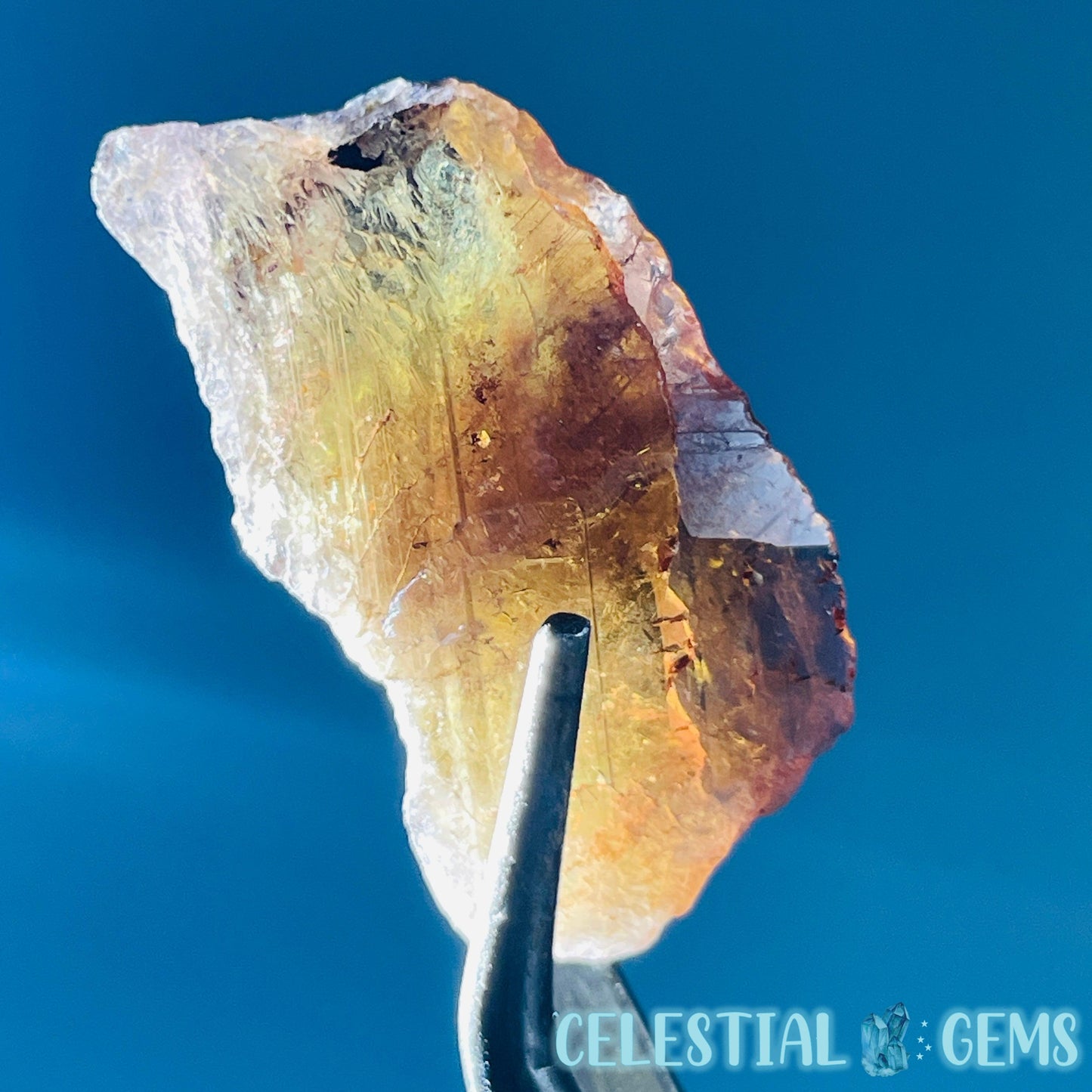 Rare Axinite Shard Gemstone Specimen with Pleochroism (Video)