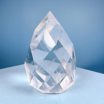 Clear Quartz Faceted Flame Small Freeform