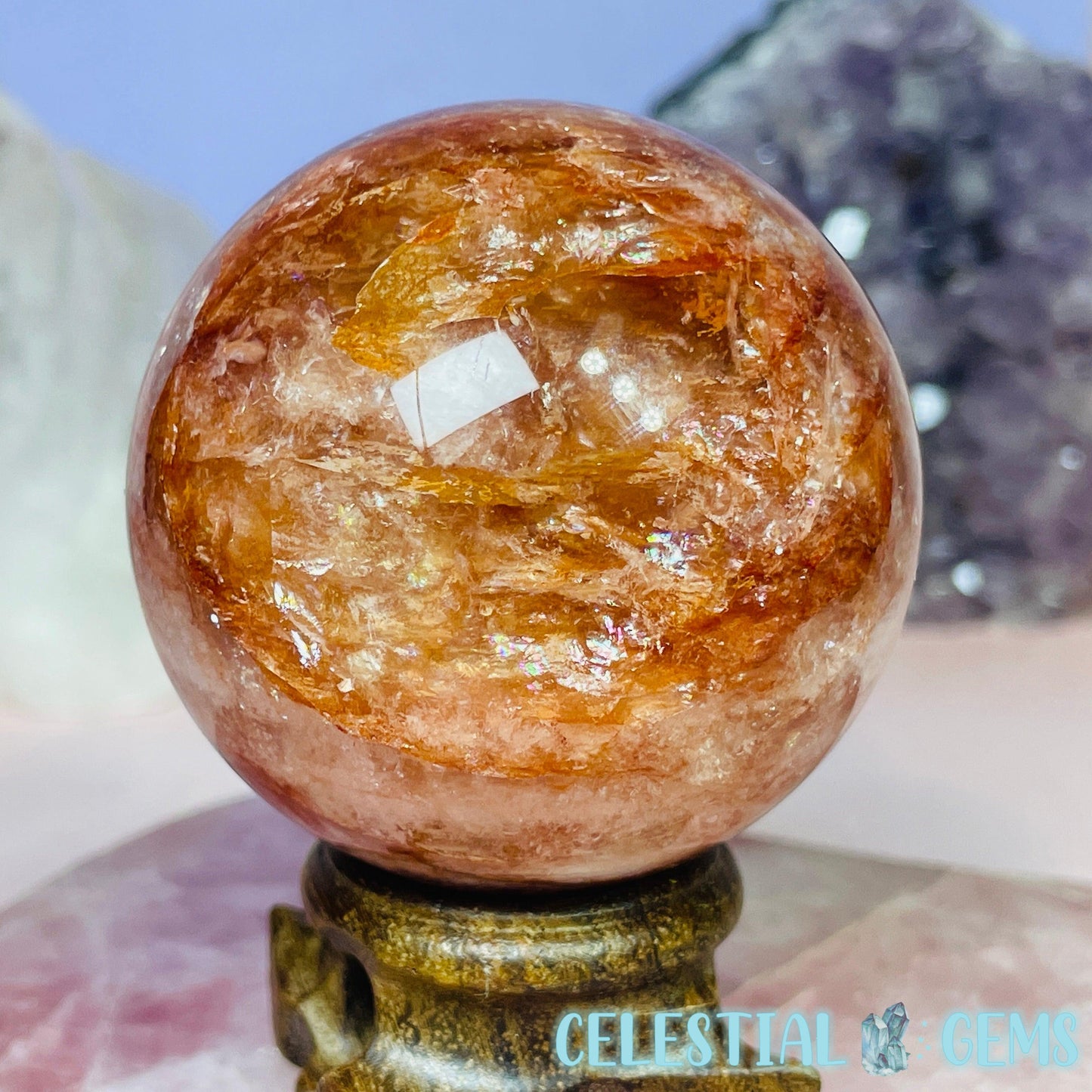 Fire (Hematoid) Quartz Medium Sphere