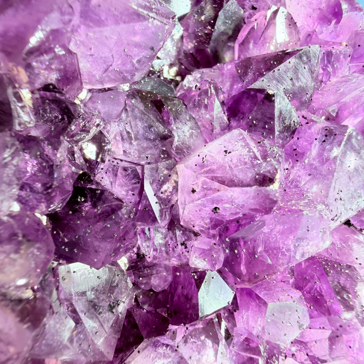 Dark Amethyst Medium Semi-Polished Cluster Freeform with Polished Agate (Video)