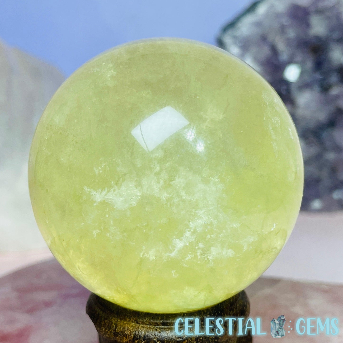 Yellow Fluorite Medium Sphere