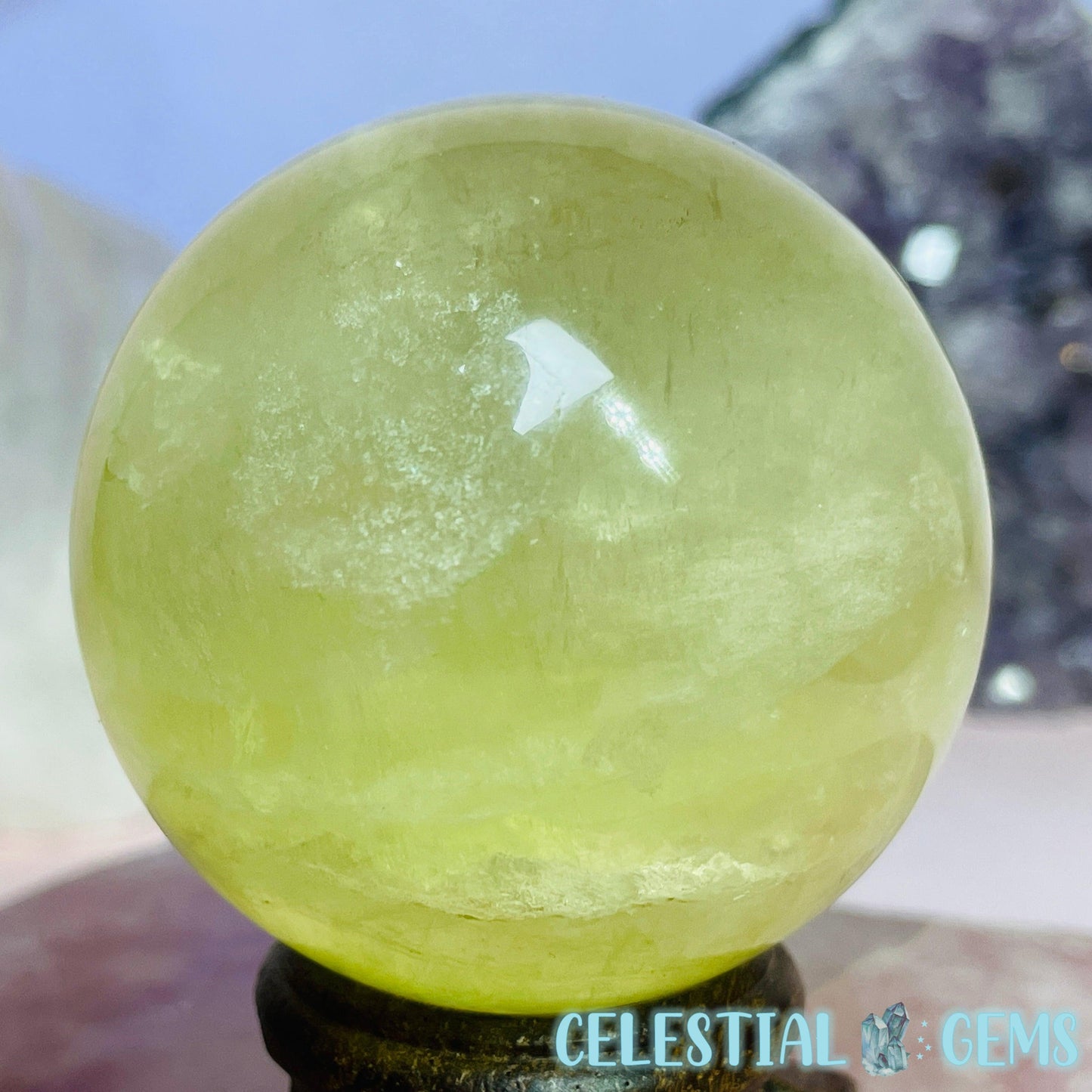 Yellow Fluorite Medium Sphere