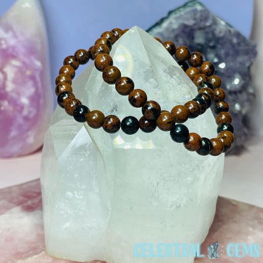 Mahogany Obsidian 6mm Bead Bracelet