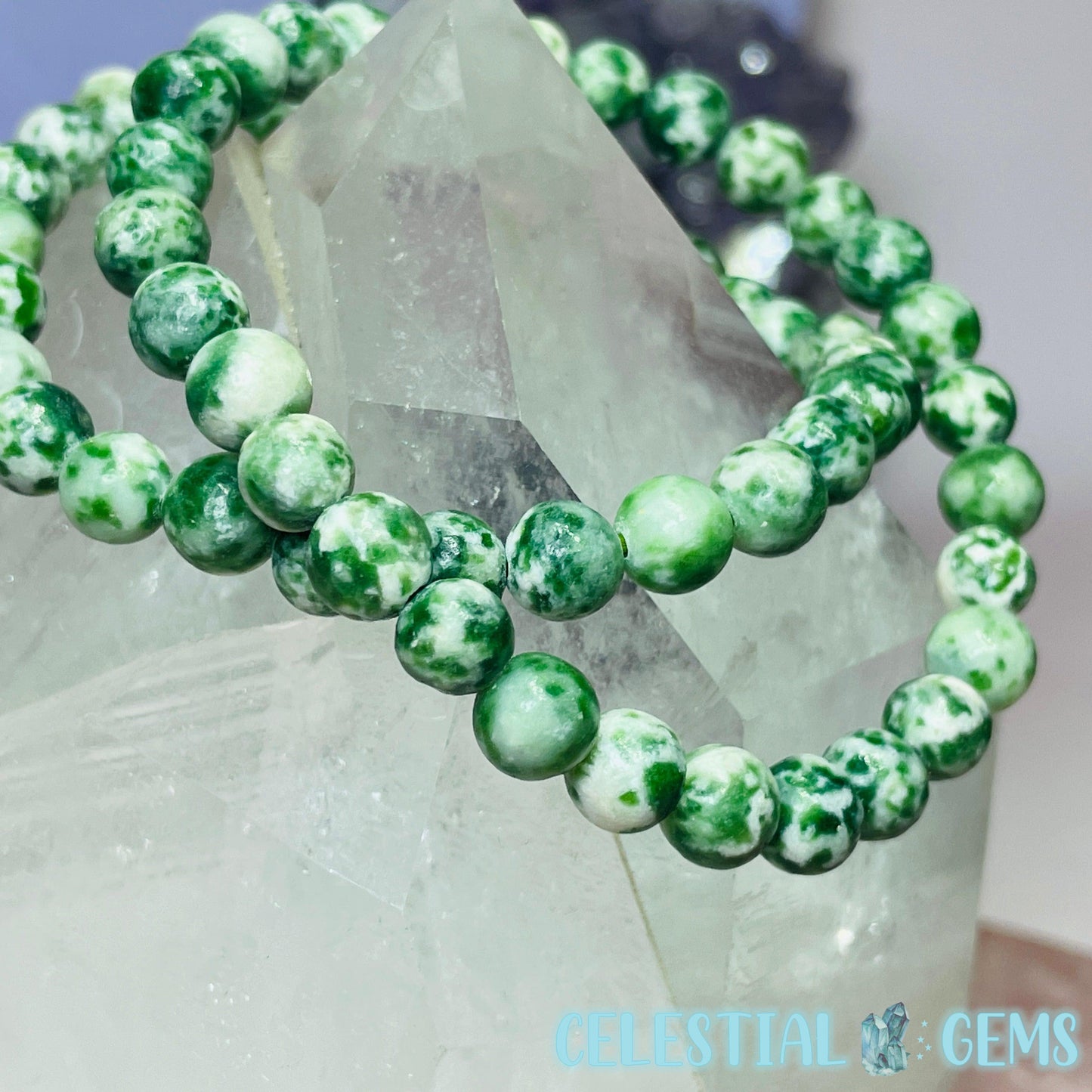 Tree Agate 6mm Bead Bracelet