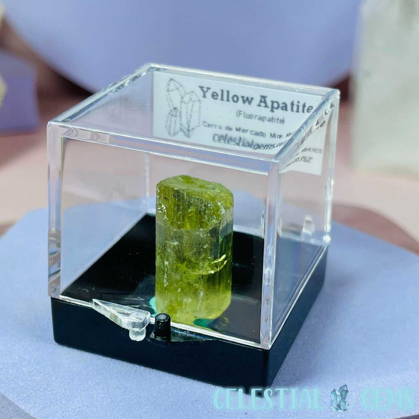 RARE Yellow Apatite Crystal Specimen A