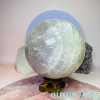 Pale Purple Fluorite Large Sphere