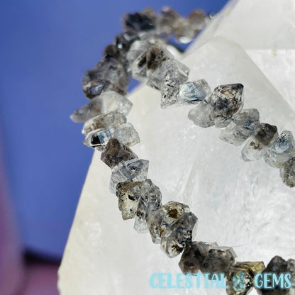 Petroleum Quartz Natural Drilled Points Bracelet (UV Reactive)