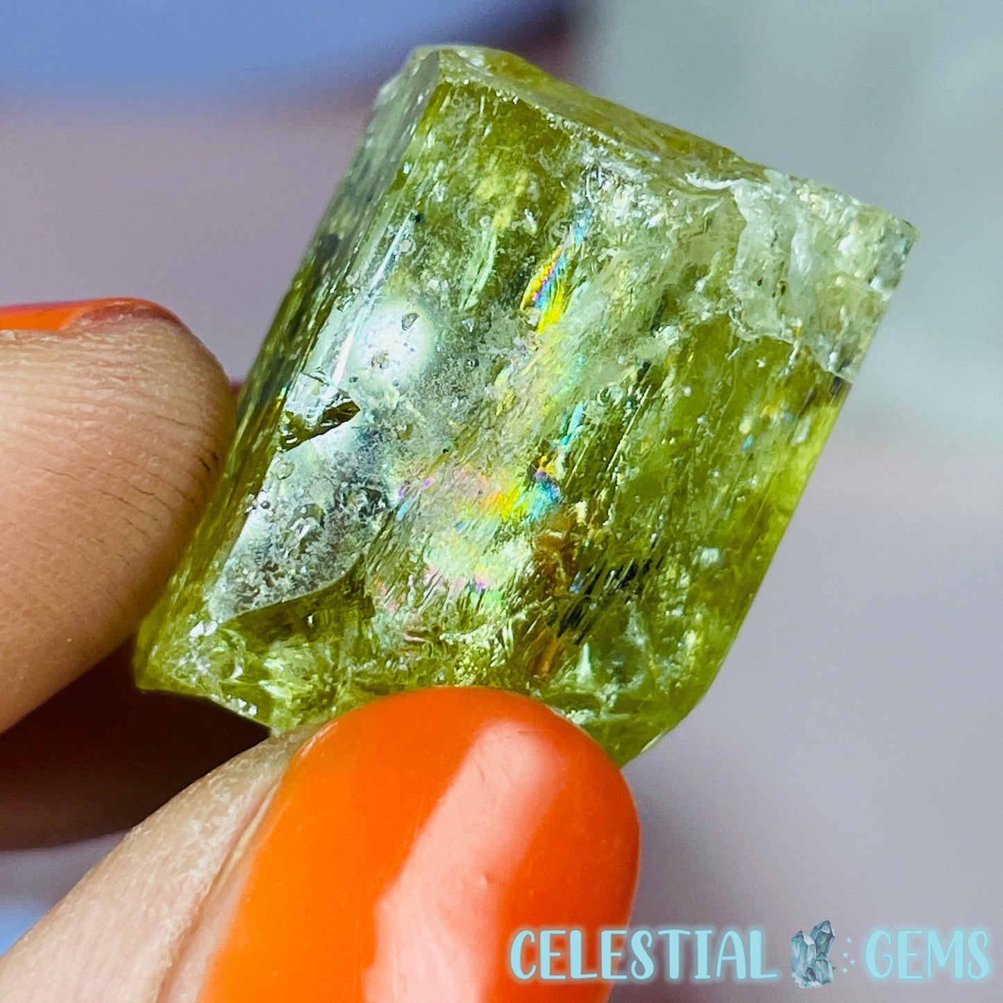 RARE Yellow Apatite Crystal Specimen F