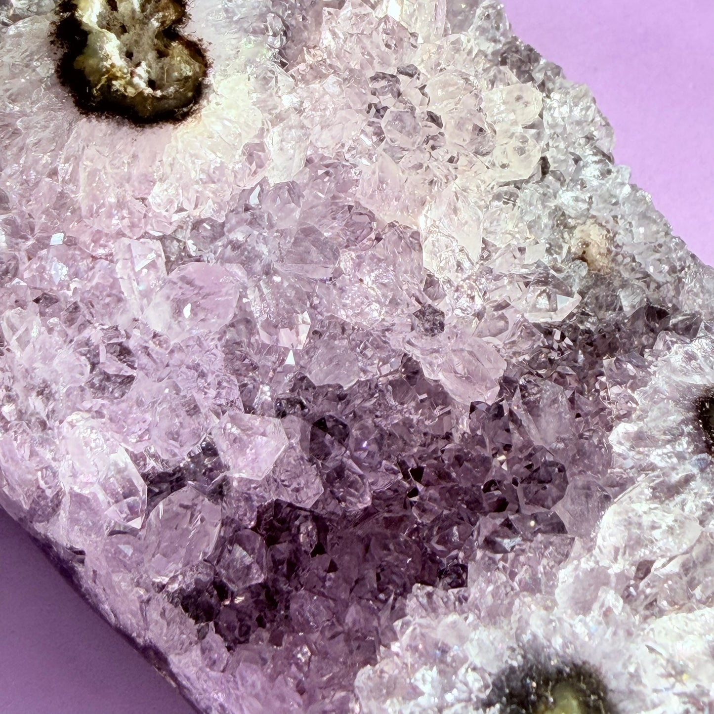 Amethyst Small Semi-Polished Cluster Freeform with Polished Agate (Video)