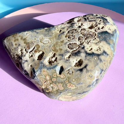 Amethyst Large Semi-Polished Geode Freeform with Polished Agate (Video)