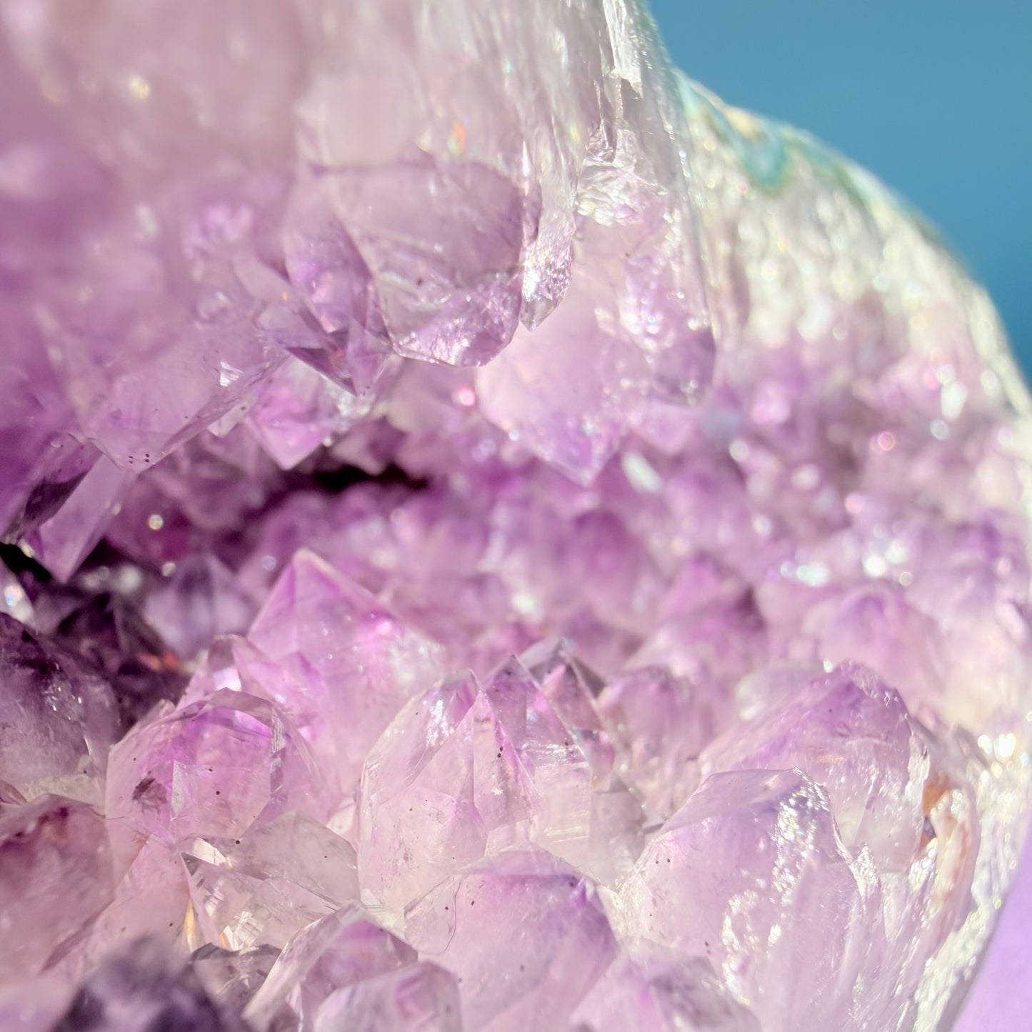 Amethyst Large Semi-Polished Geode Freeform with Polished Agate (Video)