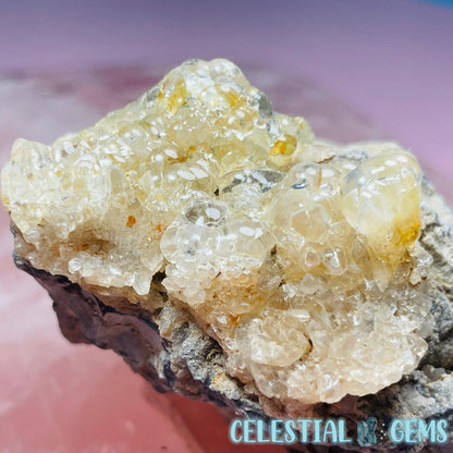 Hyalite Opal on Matrix Medium Specimen (UV)