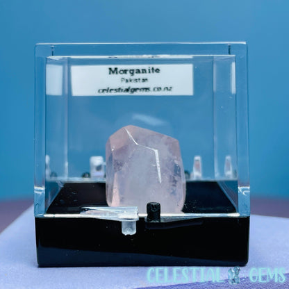 Morganite Beryl Mini Gemstone Specimen in Box