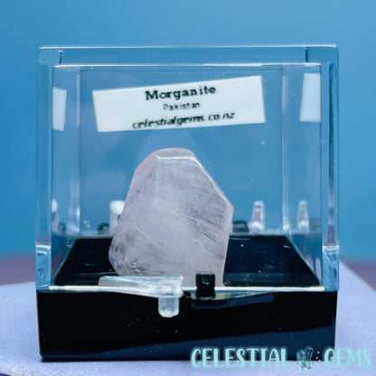 Morganite Beryl Mini Gemstone Specimen in Box