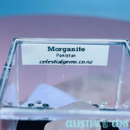 Morganite Beryl Mini Gemstone Specimen in Box