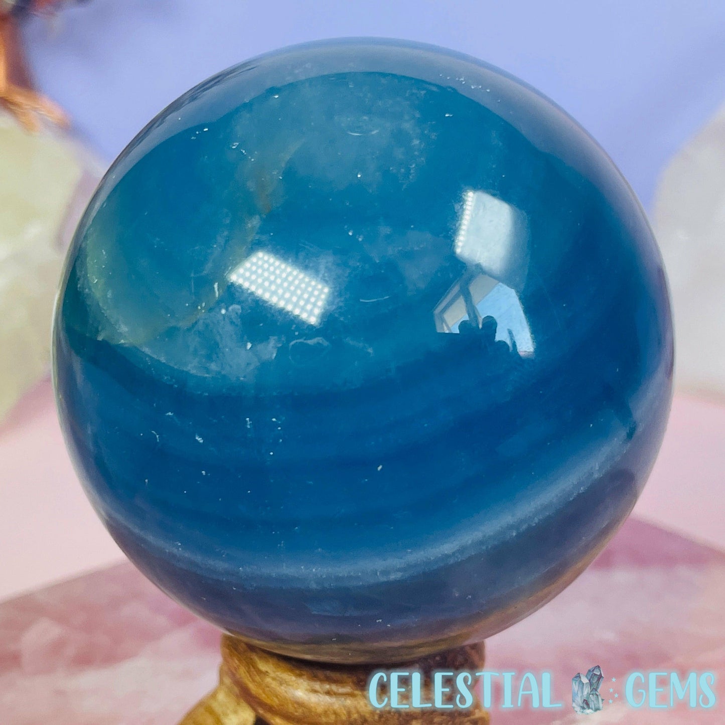 Blue Lemurian Calcite (Onyx) Large Sphere