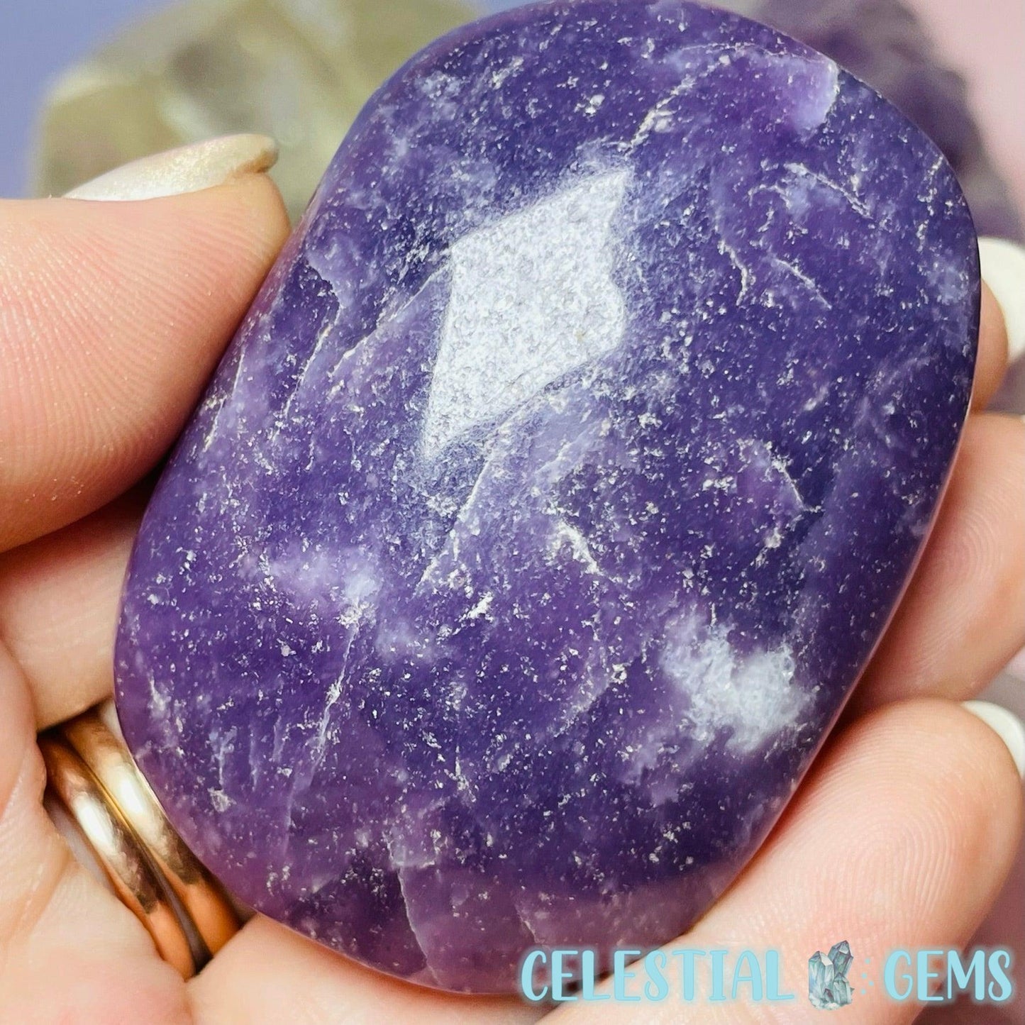 Purple Mica (Lepidolite) Palmstone