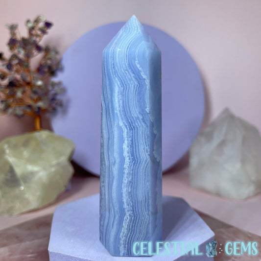 High Quality Blue Lace Agate Small Tower B